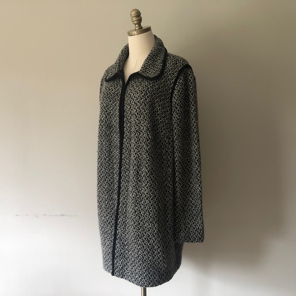 Plus Size 2X Talbots Woman Black White Jacket Zipper Front - Picture 5 of 7